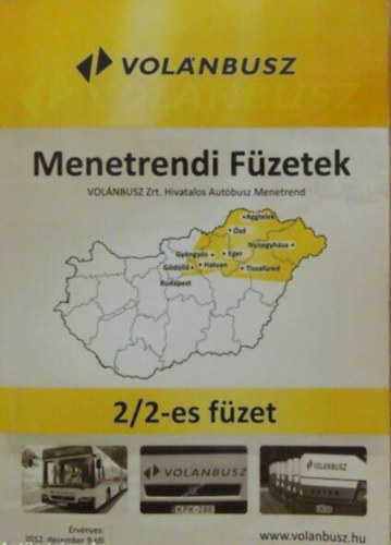 Vol�n - Menetrendi f�zetek 2012 december 9-t�l 2/3-as f�zet