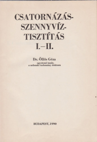 Csatorn�z�s - szennyv�ztiszt�t�s I.-II.