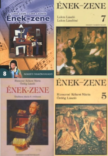 Riznerné Kékesi Mária Riznerné Kékesi Mária Ördög László - Ördög László - 4 db Ének-zene tankönyv: 5., 6., 7., 8. osztály