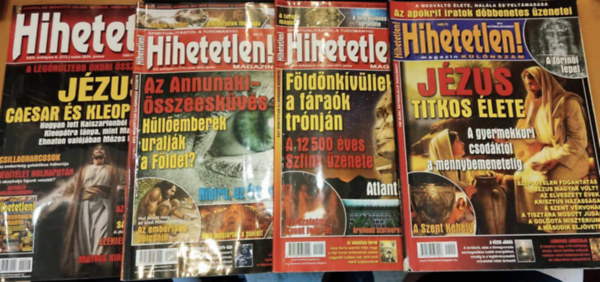 Szcs Rbert  (szerk.) - 4 db Hihetetlen magazin (szrvnyszmok, adatok a termklapon)