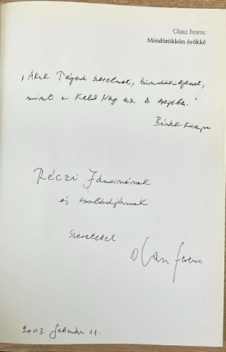 Olasz Ferenc - Mind�r�kk�n �r�kk� I-II. - Medit�ci�s k�nyv (Dedik�lt p�ld�ny!)