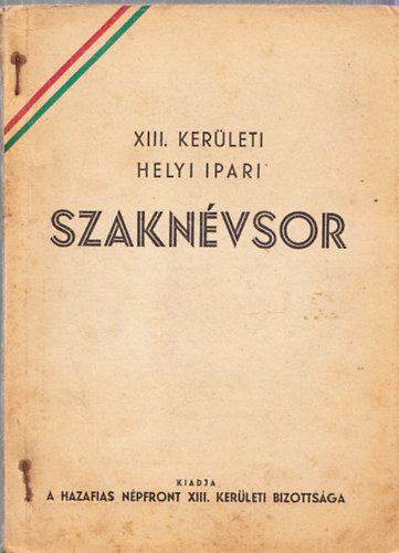 XIII. ker�leti helyi ipari szakn�vsor