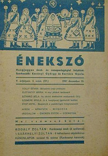 Kertsz Gyula  (szerk.) Kernyi Gyrgy (Szerk.) - neksz - V. vfolyam 3. szm, 1937. december 15.