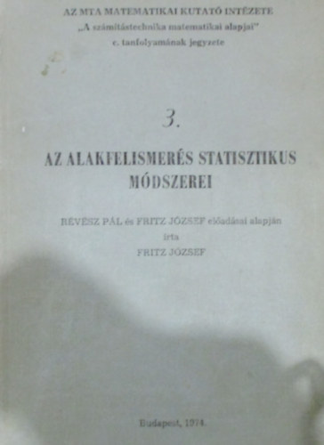 Fritz Jzsef - Az alakfelismers statikus mdszerei