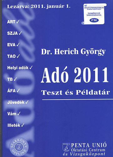 dr. Herich György - Adó 2011 - teszt és példatár