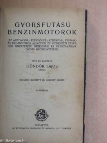 Göndör Lajos - Gyorfutású benzinmotorok