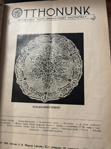 Otthonunk - k�zimunka, divat, iparm�v�szet, h�ztart�s 1935