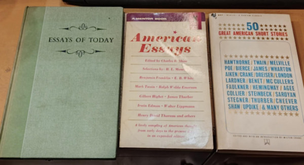 Charles B. Shaw, F. H. Pritchard, W. H. Mason Milton Crane (edit.) - 3 db 50 Great American Short Stories + American Essays + Essays of Today