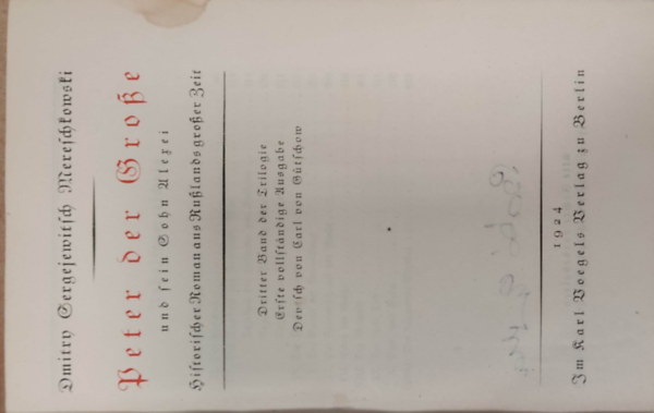 Dmitry Sergejewitsch Mereschowski - Peter der Große und sein Sohn Alexei - Historischer Roman Aus Rußlands Großer Zeit