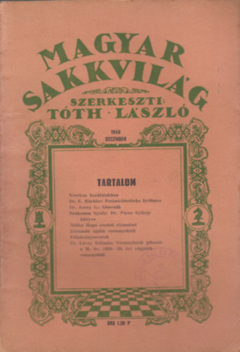 Tóth László (szerk.) - Magyar Sakkvilág 1940 December