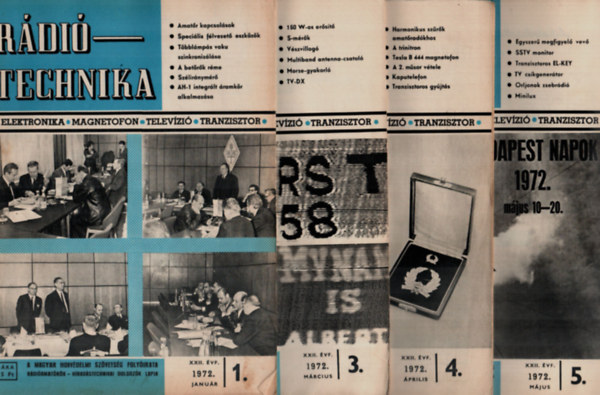 Stefanik P�l  (szerk) - R�di�technika 1972. �vfolyam. 1-12. sz�m. (2. sz�m hi�nyzik)