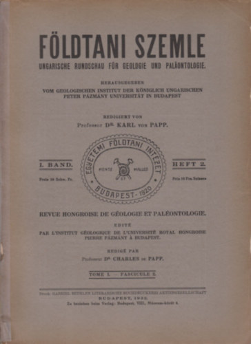 Fldtani szemle 1932. (I. Band, Heft 2.)