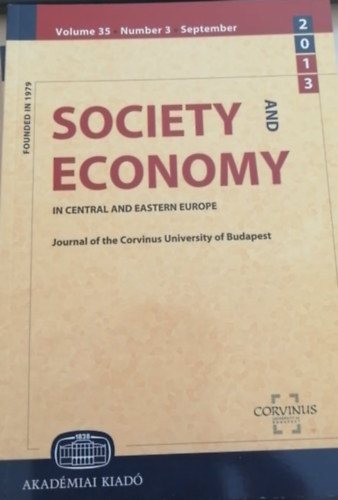 Cs�ki Csaba  (szerk.) - Society and economy in central and eastern Europe 2013/3