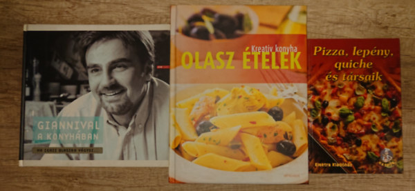 Gianni Annoni - 3 könyv a olasz gasztronómiáról: Giannival a konyhában, Kreatív konyha - Olasz ételek, Pizza, lepény, quiche és társaik