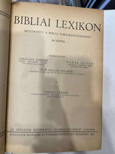 Czeglédy-Hamar-Dr. Kállay - Bibliai lexikon