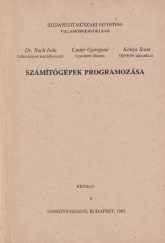 Bach Iv�n - Sz�m�t�g�pek programoz�sa