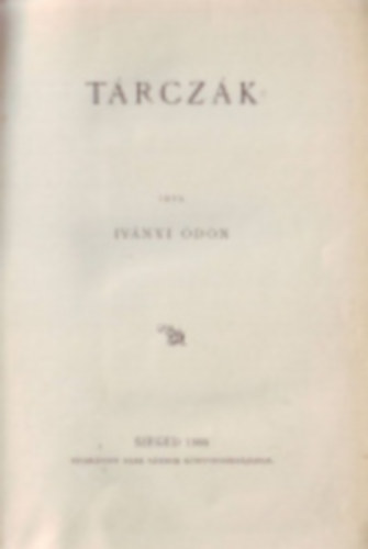 Iv�nyi �d�n - T�rcz�k.