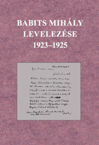 Babits Mihly levelezse 1923-1925