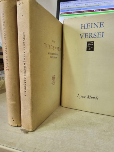 Ivan Turgenyev, Heine Heinrich A.Sz. Puskin - 3db verses k�tet: Puskin v�logatott versei + Turgenyev k�ltem�nyek pr�z�ban + Heine versei