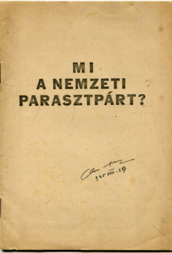 MI a nemzeti parasztp�rt?