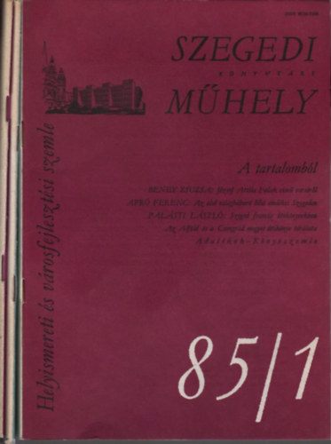 Szegedi k�nyvt�ri m�hely 1985/1-4. (3 db. lapsz�m)