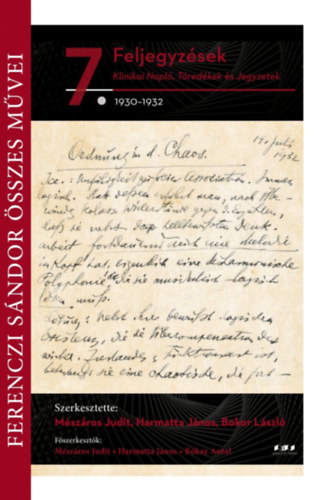 Harmatta J�nos, Bokor L�szl� M�sz�ros Judit - Feljegyz�sek 1930-1932