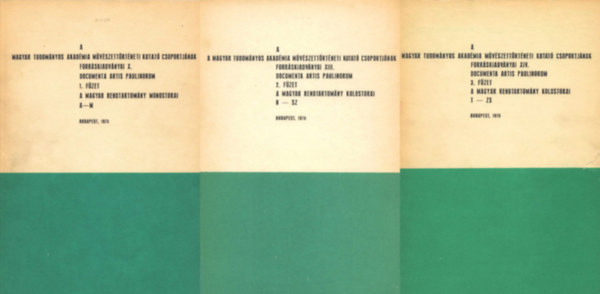 Gyressy Bla Tth Melinda - Documenta Artis Paulinorum -  A Magyar Rendtartomny monostorai: 1-3. (A-M, N-Sz, T-Zs) Kzirat