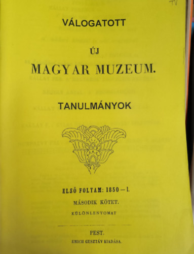 Válogatott új magyar múzeum tanulmányok