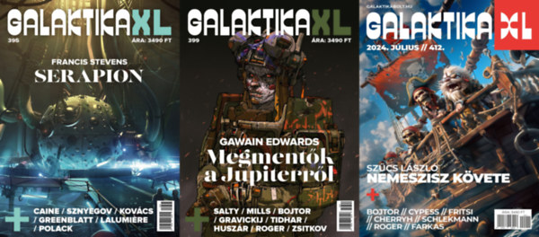Dr. Mund Katalin  (szerk.) - 3 db Galaktika XL - szrvnyszmok: Galaktika 395XL + Galaktika 399XL + Galaktika 412XL