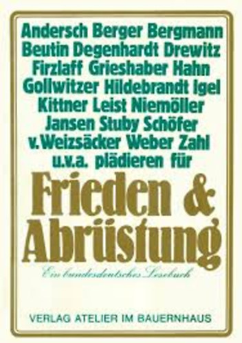 Konietzny / Schtt / Stock  (Hrsg.) - Frieden & Abrstung Ein bundesdeutsches Lesebuch