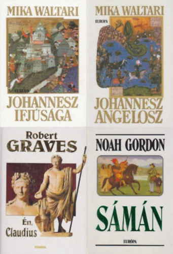 Noah Gordon, Robert Graves Mika Waltari - 4 db klasszikus t�rt�nelmi reg�ny: Johannesz ifj�s�ga + Johannesz Angelosz + S�m�n + �n, Claudius