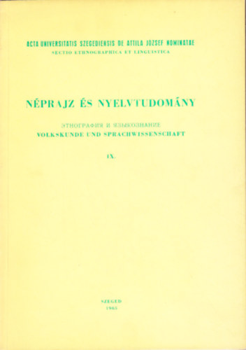 Hajd Pter-Nyri Antal - Nprajz s nyelvtudomny IX.