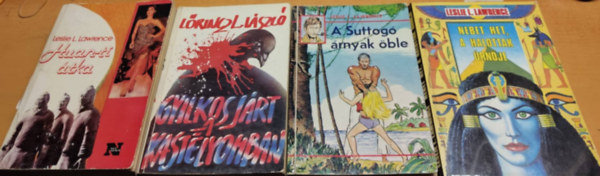 Leslie L. Lawrence - 4 db Leslie L. Lawrence: A Suttogó árnyak öble + Gyilkos járt a kastélyomban + Huan-ti átka + Nebet Het, a halottak úrnője
