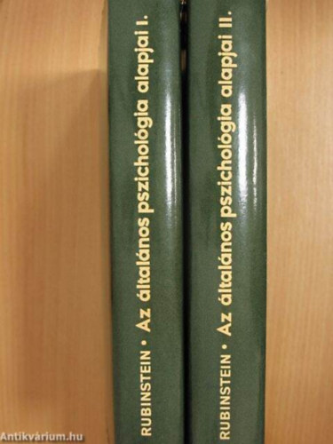 Rubinstein - Az �ltal�nos pszichol�gia alapjai 1-2     - harmadik teljes kiad�s
