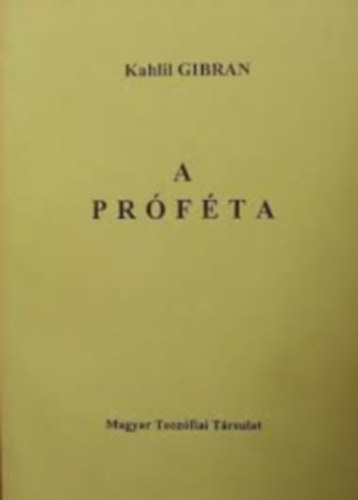 Gibran Kahlil - A pr�f�ta
