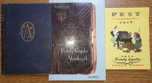 Krdy Gyula - 3 ktet Krdy Gyultl: Boldogult rfikoromban (1. kiads!), Pest 1916, lomkpek