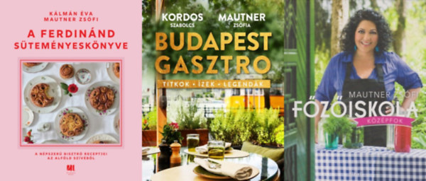 false - 3 db Mautner Zsófi szakácskönyv: A Ferdinánd süteményeskönyve - A népszerű bisztró receptjei az Alföld szívéből + Budapest gasztro - Titkok, ízek, legendák + Főzőiskola - Középfok - DVD melléklettel