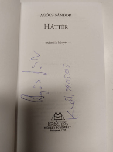 Ag�cs S�ndor - H�tt�r