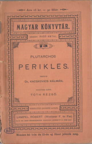 Plutarchos - Perikles (Magyar Knyvtr)