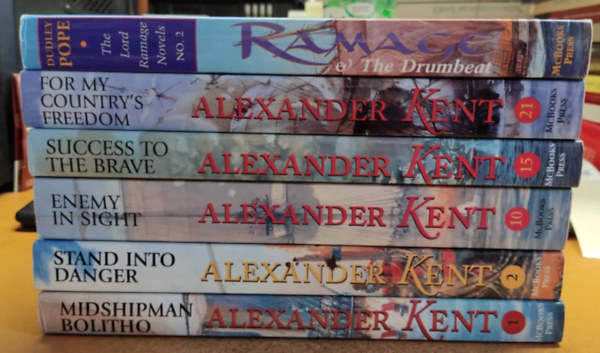 Alexander Kent Dudley Pope - Ramage & The Drumbeat; Mindshipman Bolitho; Stand into Danger; Enemy in Sight!; Success to the Brave; For My Country's Freedom (6 ktet)