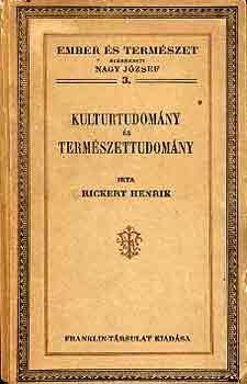 Rickert Henrik - Kulturtudomny s termszettudomny