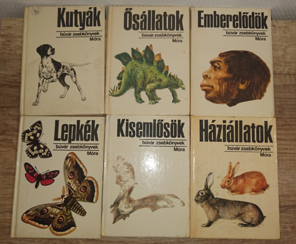 6 ktet a Bvr Zsebknyvek cm sorozatbl: Embereldk, Lepkk, Kisemlsk, Hzillatok, Kutyk, sllatok