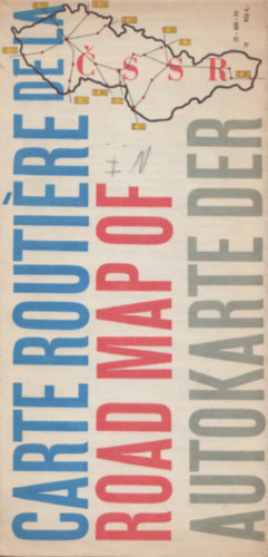 Road map of Czechoslovakia 1:1 000 000