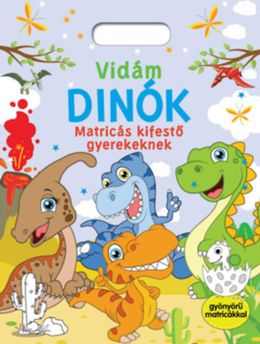 Vidám dinók - Matricás kifestő gyerekeknek