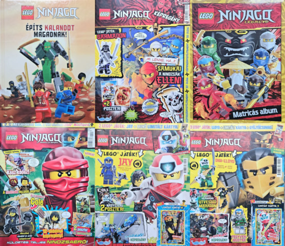 O'hara Scarlet - 6 db Leg� Ninjago k�nyv �s �js�g: LEGO Ninjago - �p�ts kalandot magadnak + 5 db Lego Ninjago �js�g