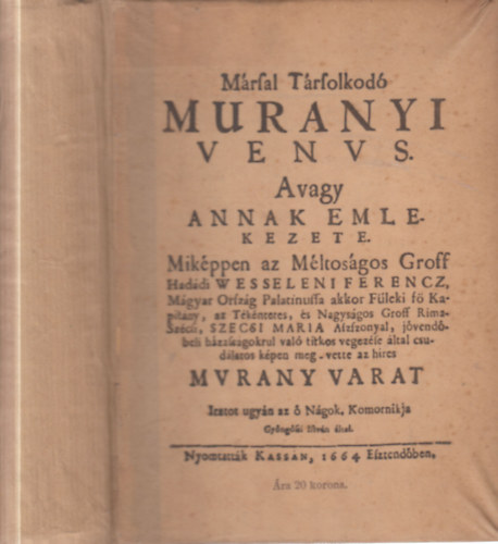 Gy�ngy�si Istv�n - M�rssal t�rsalkod� Mur�nyi V�nus