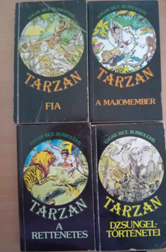 Tarzan Knyvek 4 db: A rettenetes , Tarzan fia, A majomeber, Dzsungeltrtnetei,