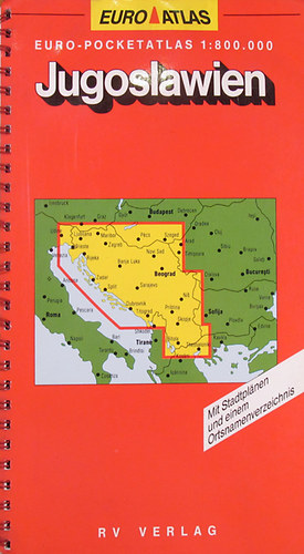 Jugoslawien Euro-Pocketatlas 1:800000. Mit Stadtplnen und einem Ortsnamenverzeichnis