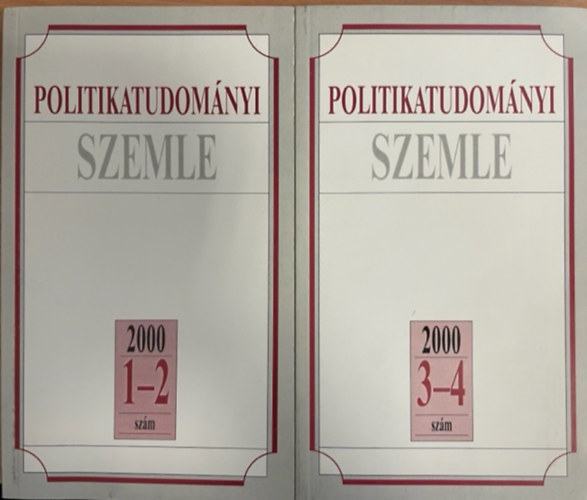 Mta Politikatud.bizottsga - Politikatudomnyi szemle 2000. 1-4 szm (kt ktetben)