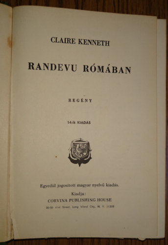 Claire Kenneth - Randevu R�m�ban